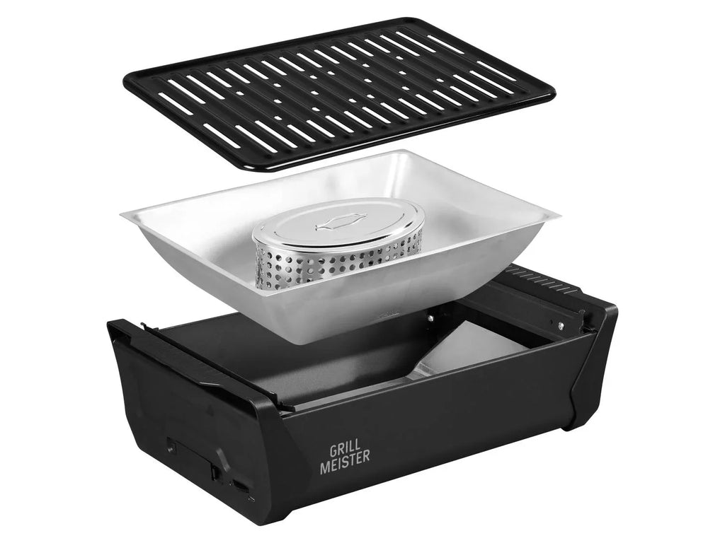 GRILLMEISTER Barbecue  charbon de bois avec ventilation active KANSAS AG 2.0 A1, 37 x 25 cm