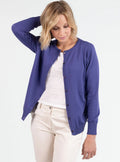 Cardigan femme en laine violet lavande