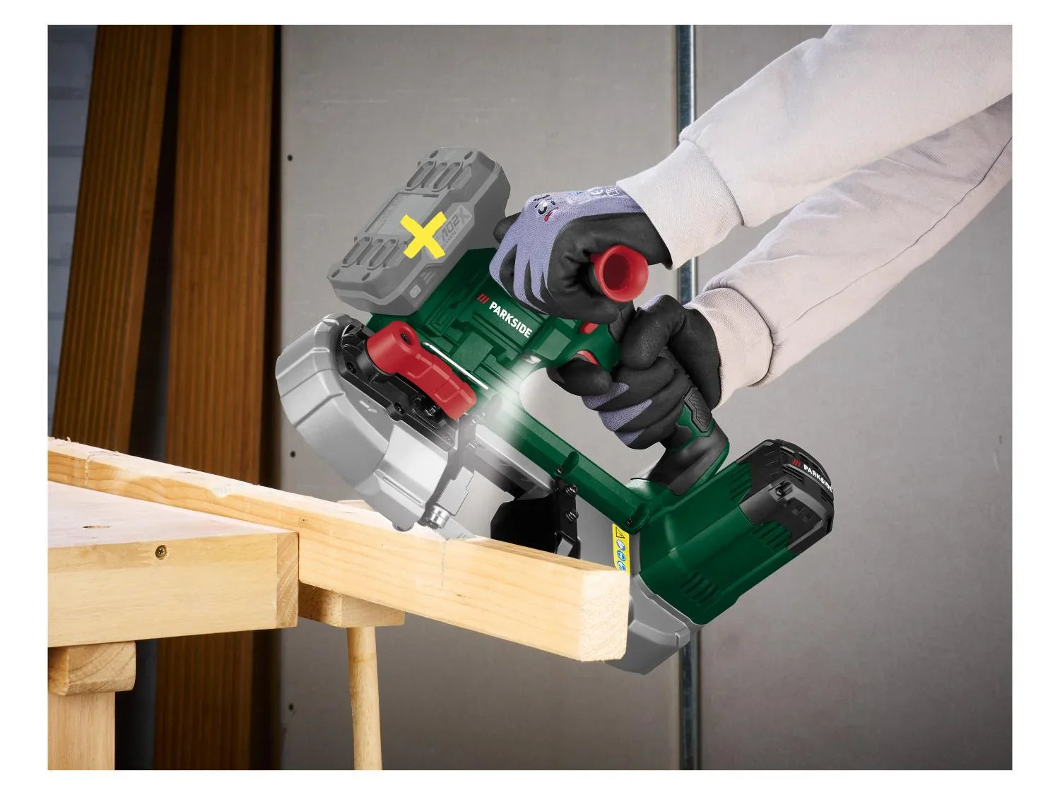PARKSIDE Scie  ruban sans fil PMBA 20-Li, 20 V