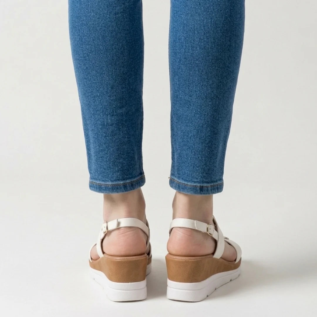 Sandale confortable à talon compensé élégant pour femmes