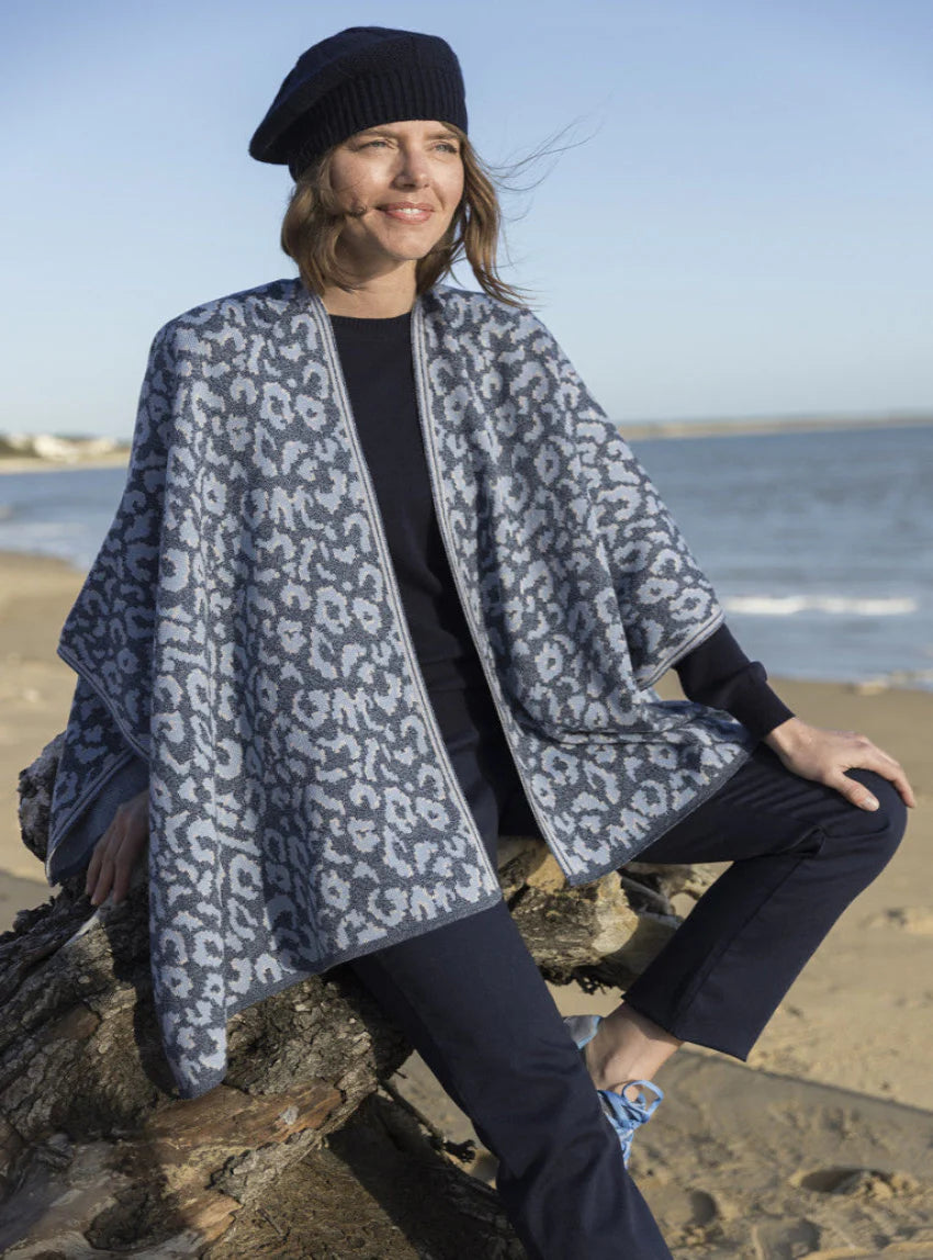 Béret femme en laine lambswool bleu marine