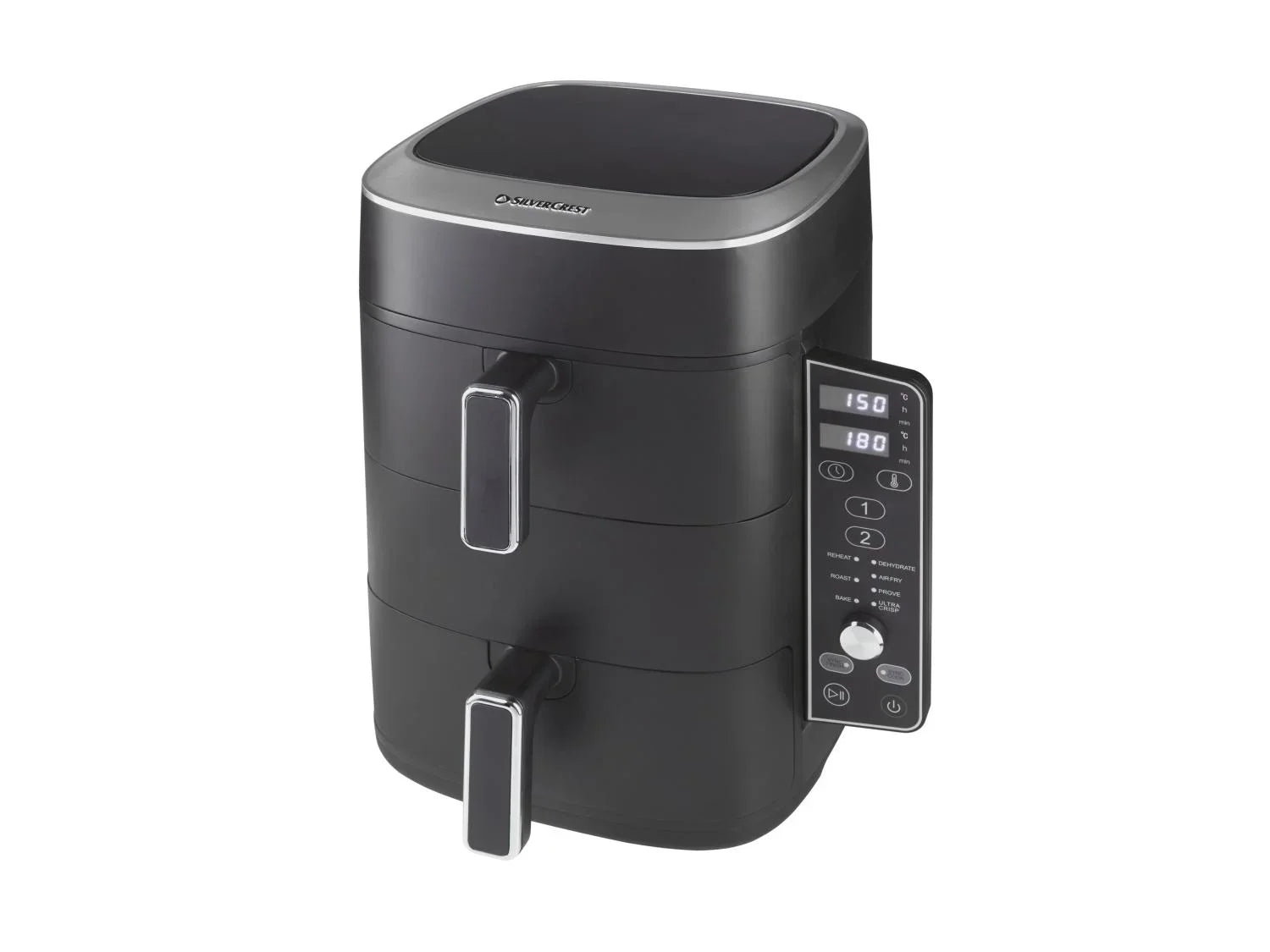 SILVERCREST Friteuse  air chaud 2 zones superposes, 9,5 l