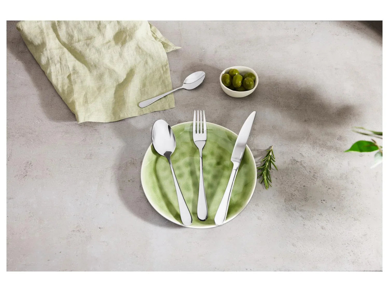 SILVERCREST Set de 24 couverts en acier inoxydable poli