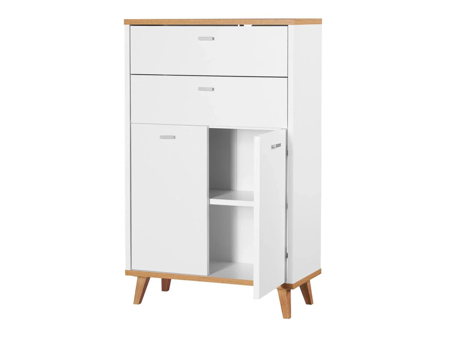 LIVARNO Meuble de salle de bains Corfu, 60 x 96 x 28 cm, blanc/imitation chne