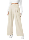 Kyla - Pantalon Large Taille Haute Élastique
