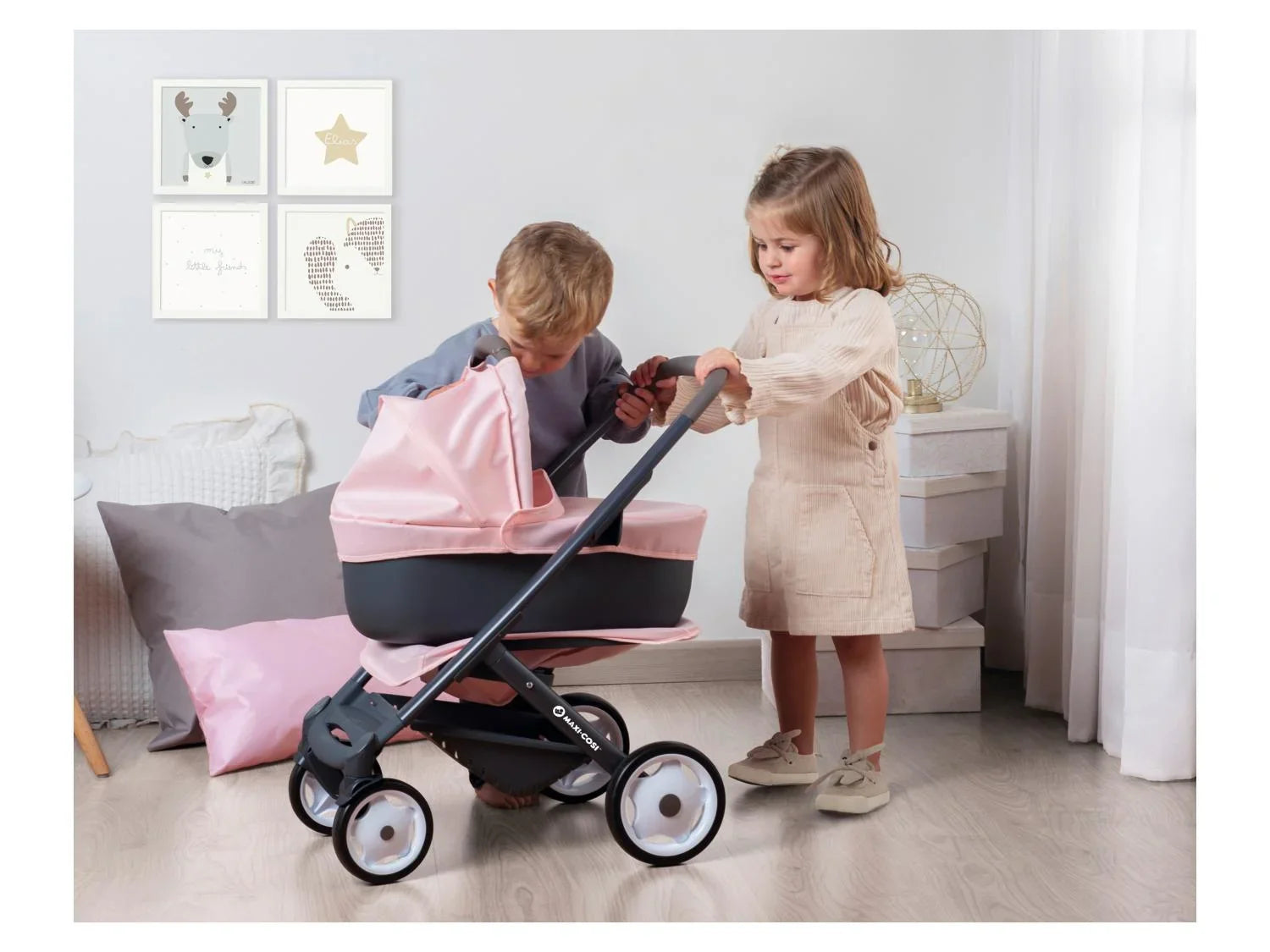 SMOBY Poussette de poupe Maxi-Cosi 3-en-1