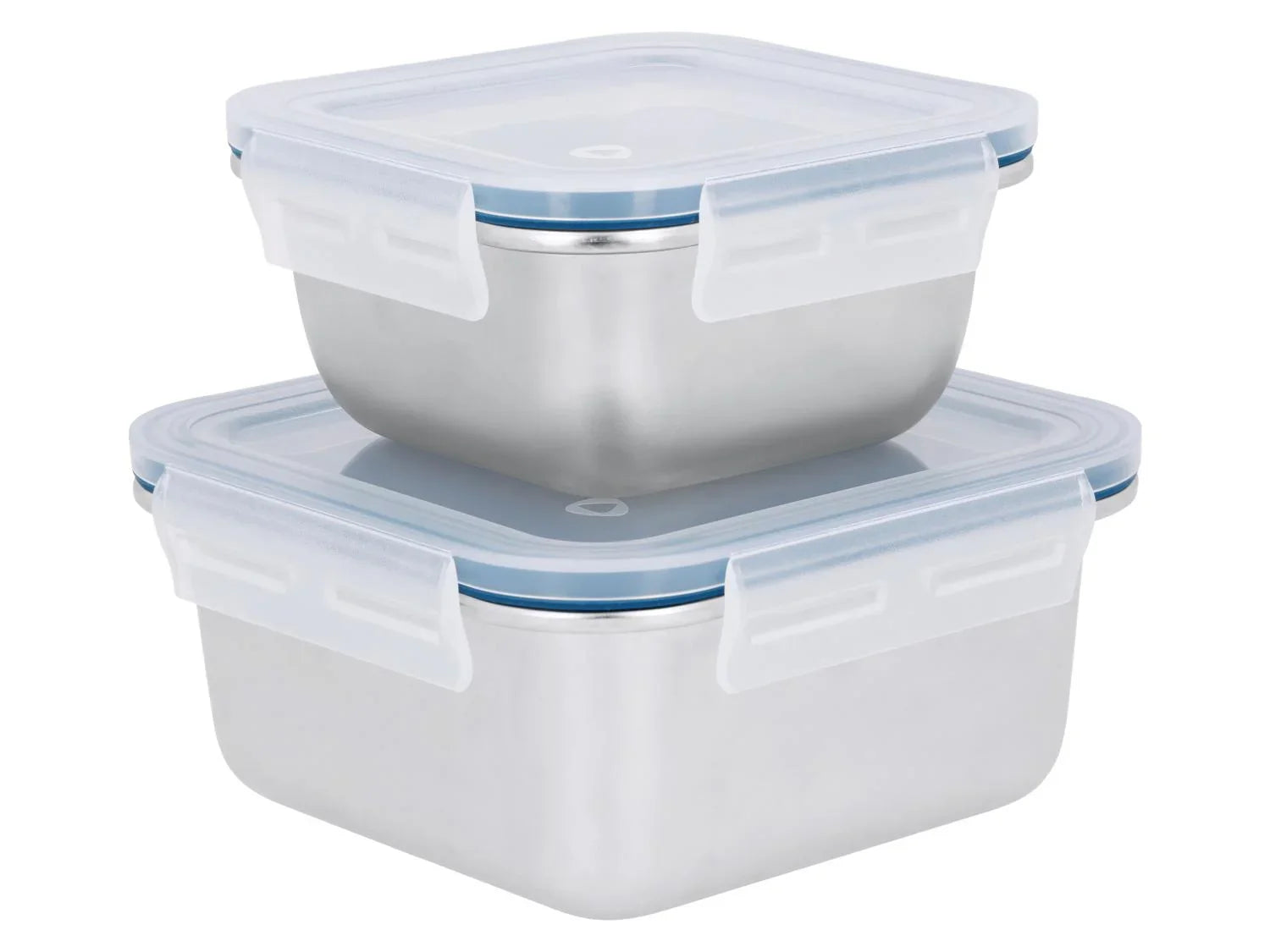SILVERCREST Set de 2 botes de conservation en acier inoxydable