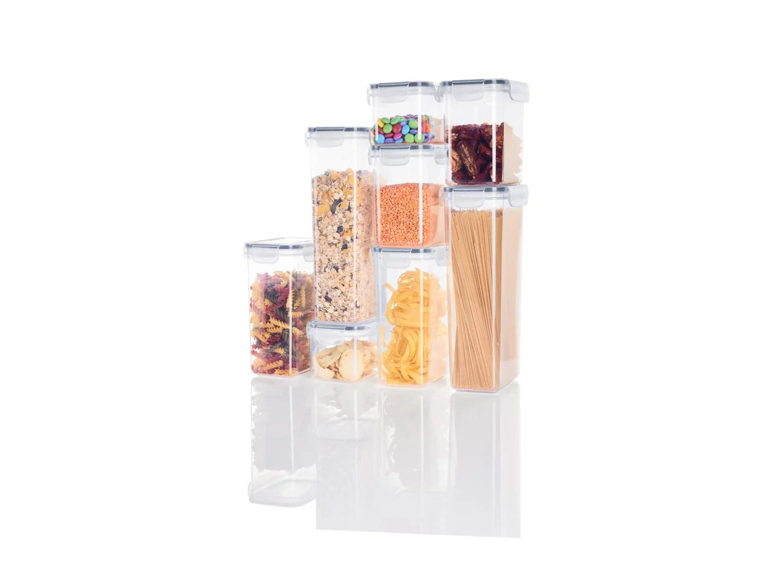LIVARNO home Set de botes de conservation, 8 pices