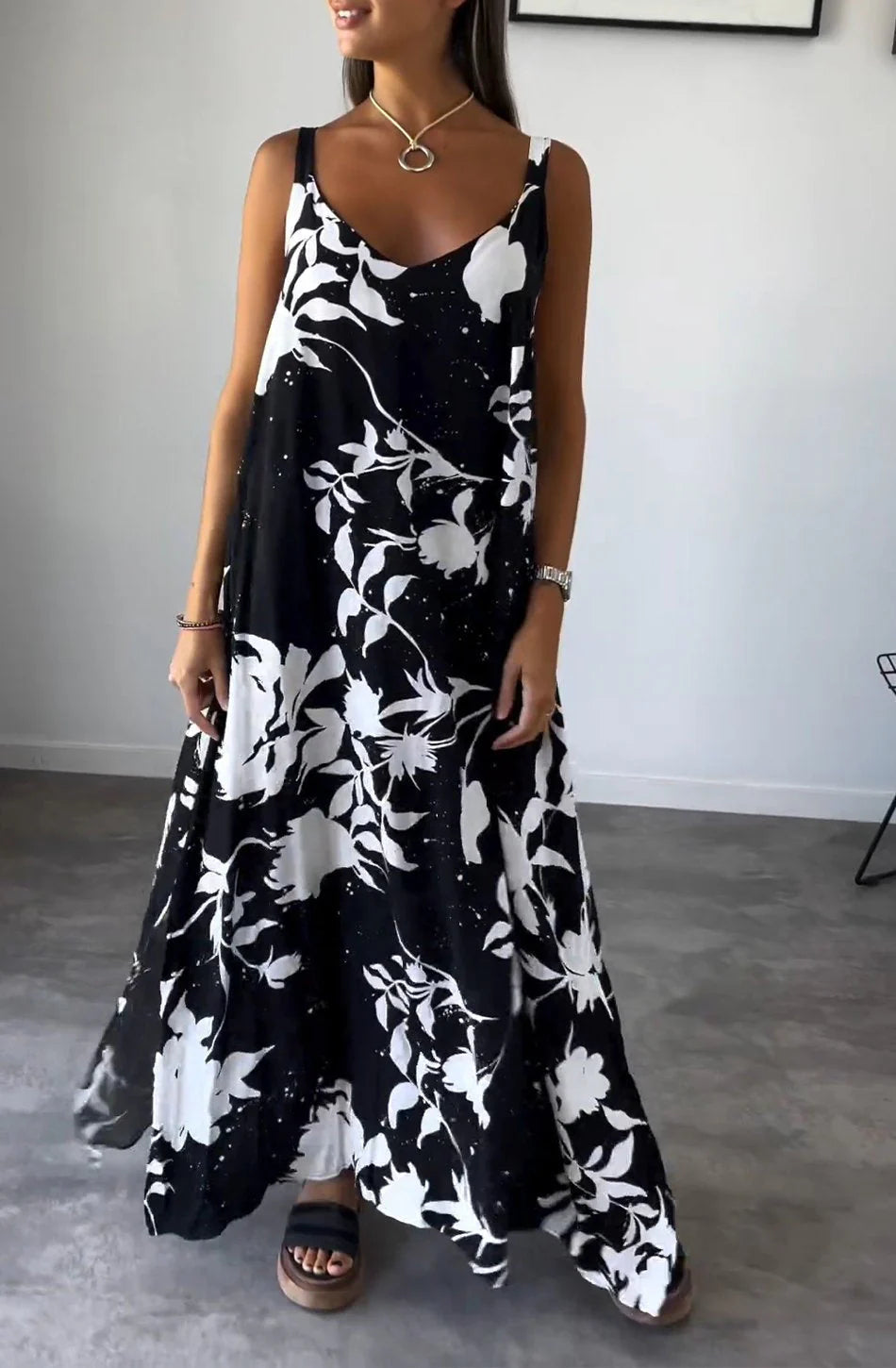 Robe féminine tendance imprimée