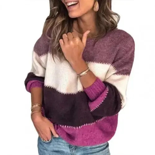 Sophie Paris l Pull Tricoté à blocs de couleurs