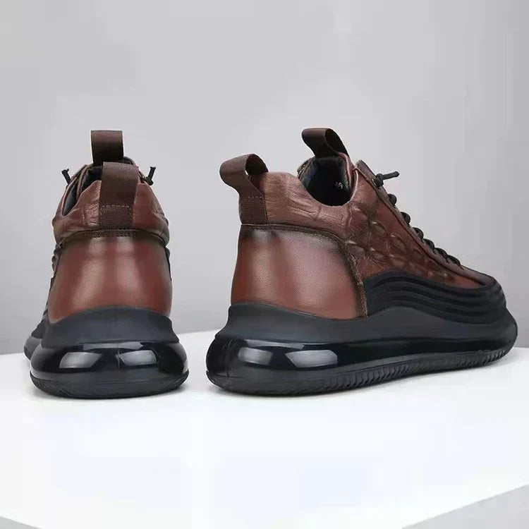 Chaussures Décontractées Homme en Cuir de Vachette avec Coussin d’Air