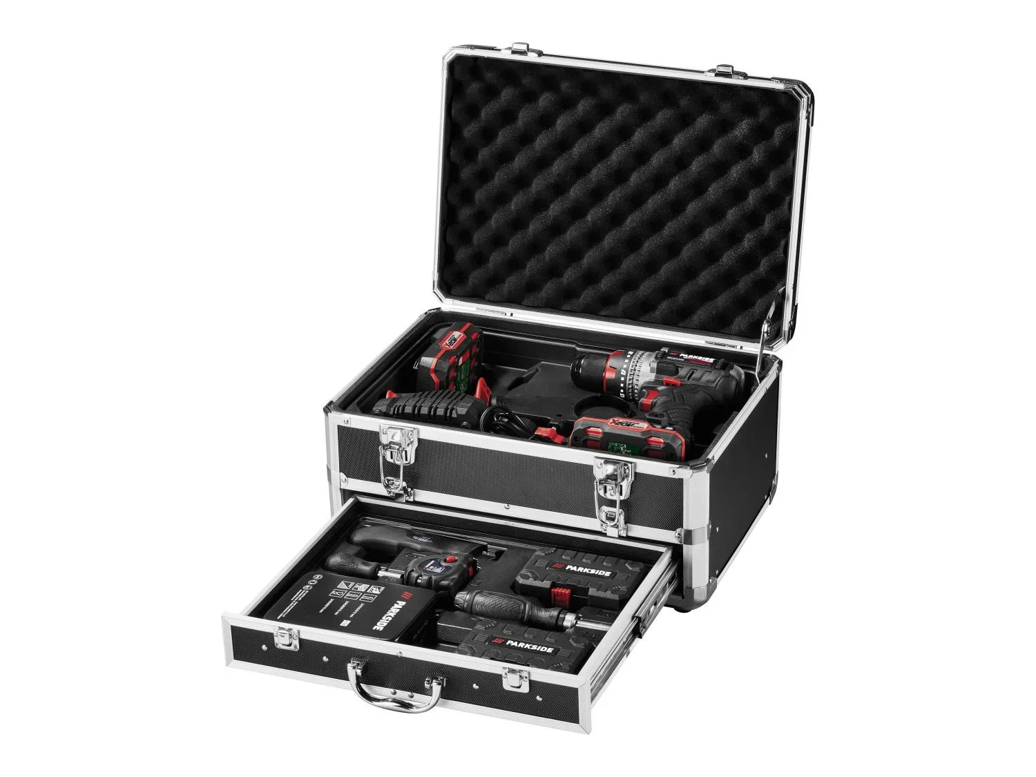 PARKSIDE PERFORMANCE Set perceuse-visseuse  percussion sans fil PSBSAP 20-Li D4 + 2 batteries + chargeur, 20 V