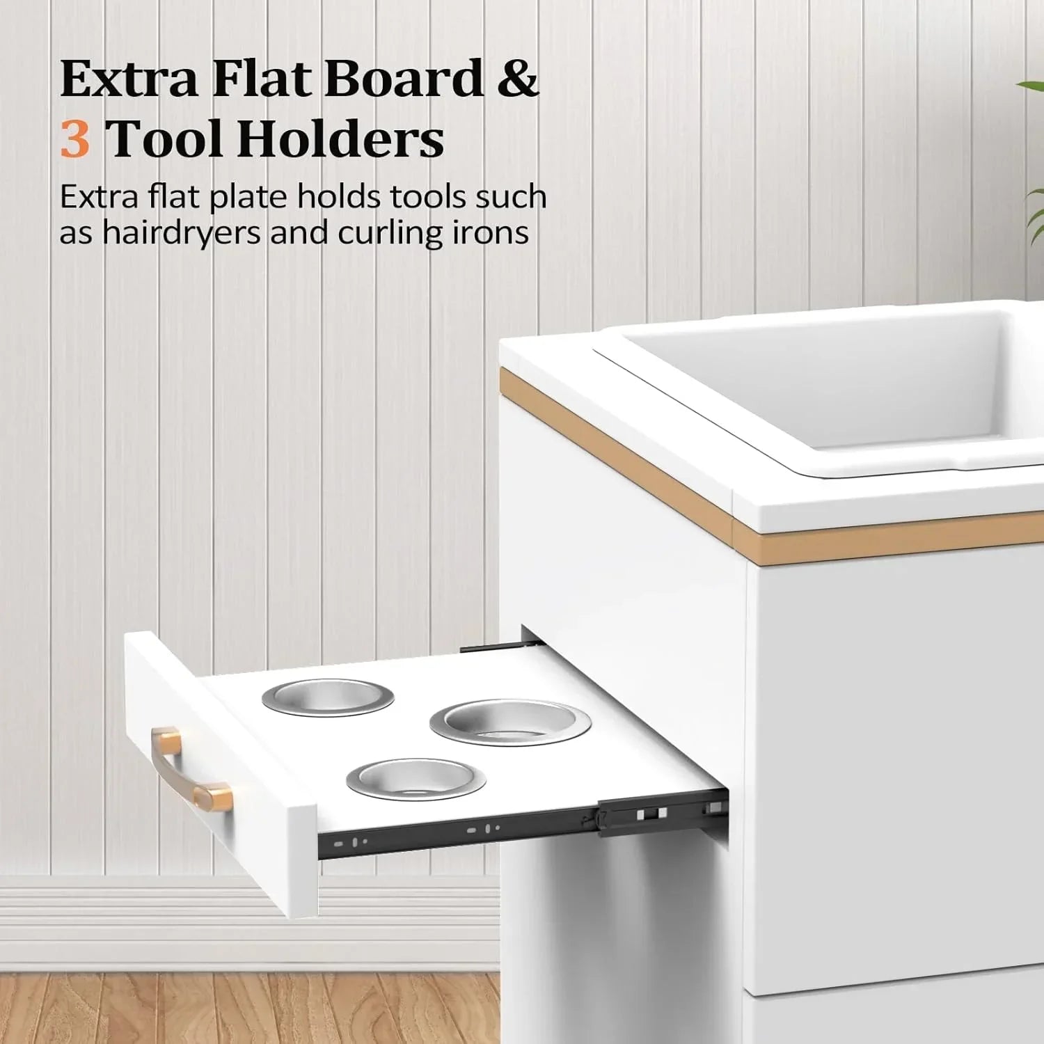 OmySalon Salon Storage Station Barber Stations Beauty Salon Spa Equipment with 3 Drawers