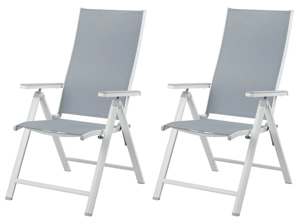 LIVARNO home Ensemble en alu  Houston , 5 pices - table extensible & 4 fauteuils pliants, blanc