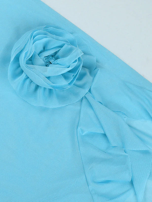 Sophie Paris | Robe tube fleurie sexy en maille avec design transparent
