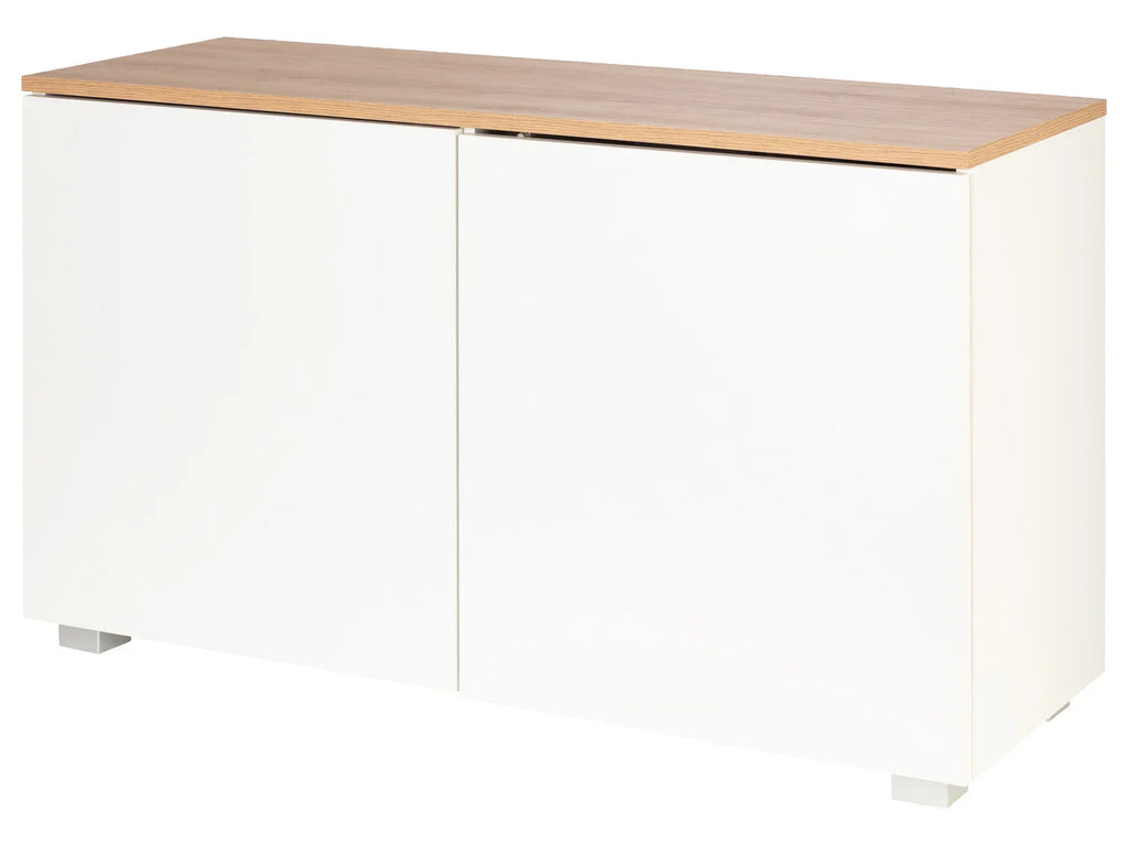 LIVARNO home Buffet 2 portes Madrid, 113 x 67 x 40 cm, imitation chne/blanc