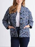 Veste matelassée femme bleu