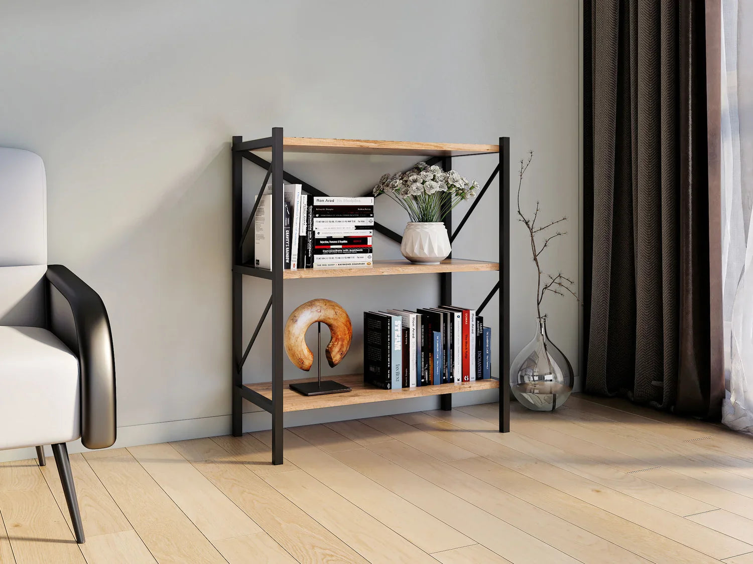VCM tagre design industriel Insasi, 34 x 66 x 85/121/160 cm