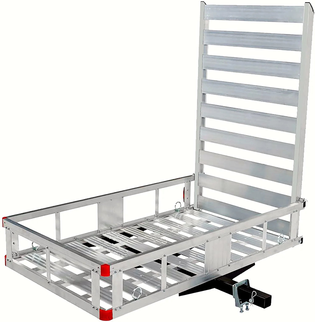 2025 80779 Aluminum Hitch Mount Cargo Carrier with 47′′ Long Ramp, 1 Pack