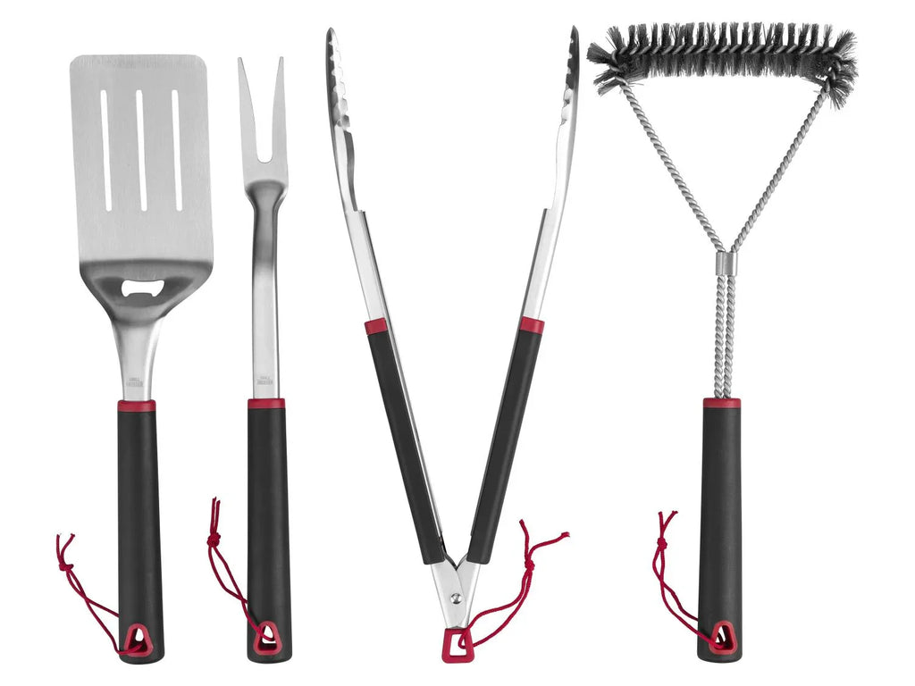 GRILLMEISTER Ustensiles de barbecue en acier inoxydable