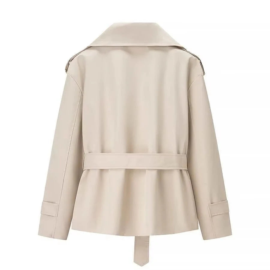 Blazer court ceinturé pour femme
