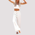 Christa - Pantalon ample taille haute