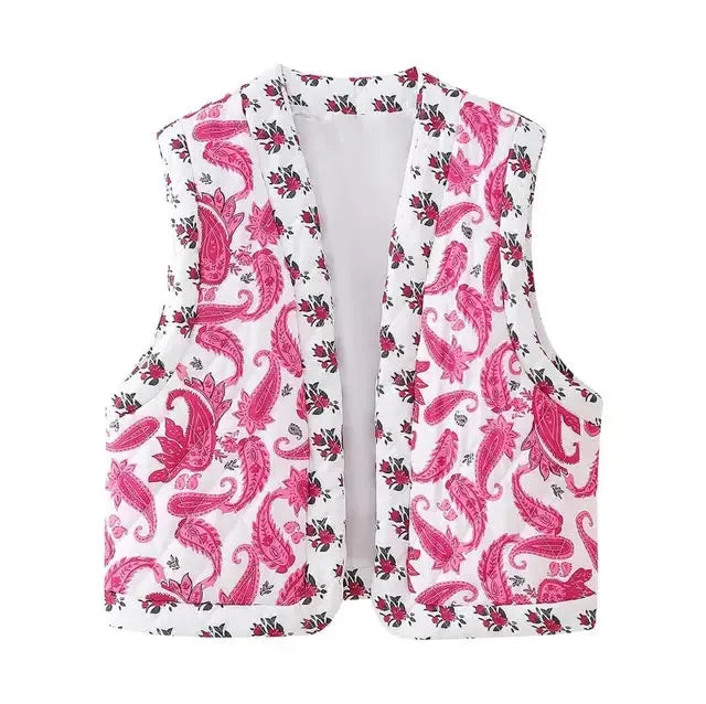 Sophie Paris I Gilet matelassé imprimé Paisley