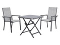 LIVARNO Table de jardin + Lot de 2 fauteuils en aluminium Houston