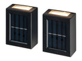 LIVARNO home Lot de 2 Appliques murales solaires  LED