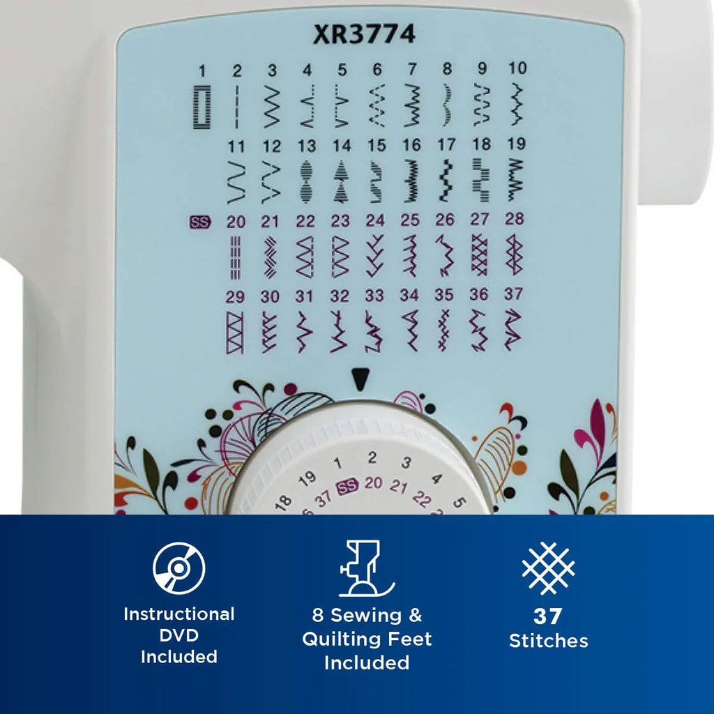 Sewing and Quilting Machine XR3774 37 Built-in Stitches Includes 8 Sewing Feet