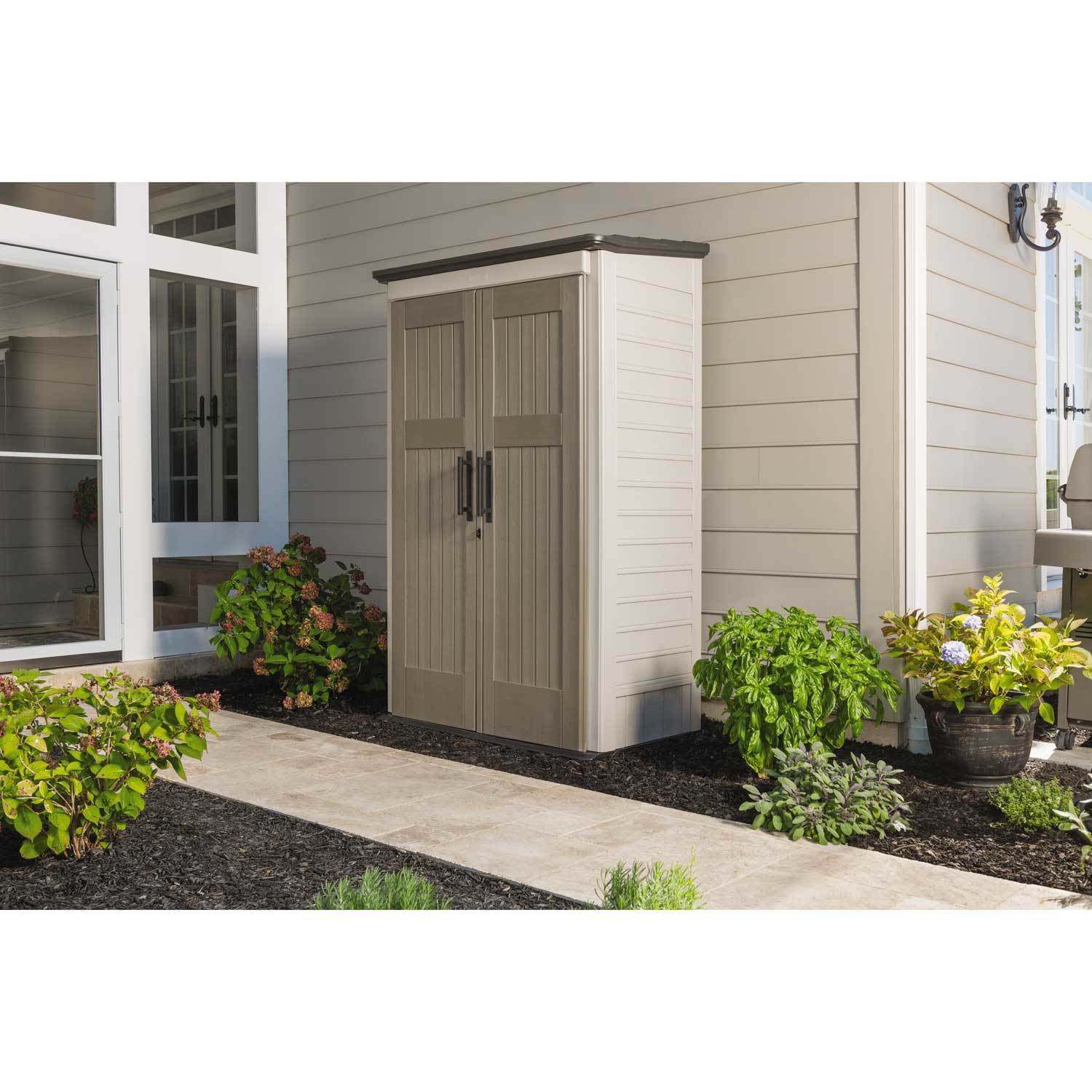 2025 Rubbermaid Outdoor Storage Shed, 52 Cu.Ft., Weather-Resistant, Lockable Doors