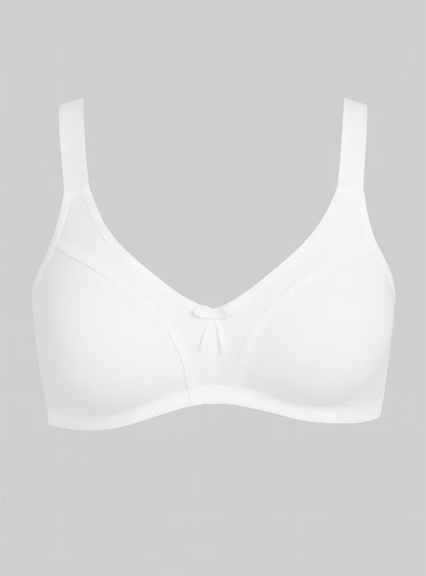 Soutien-gorge sans armatures en coton blanc
