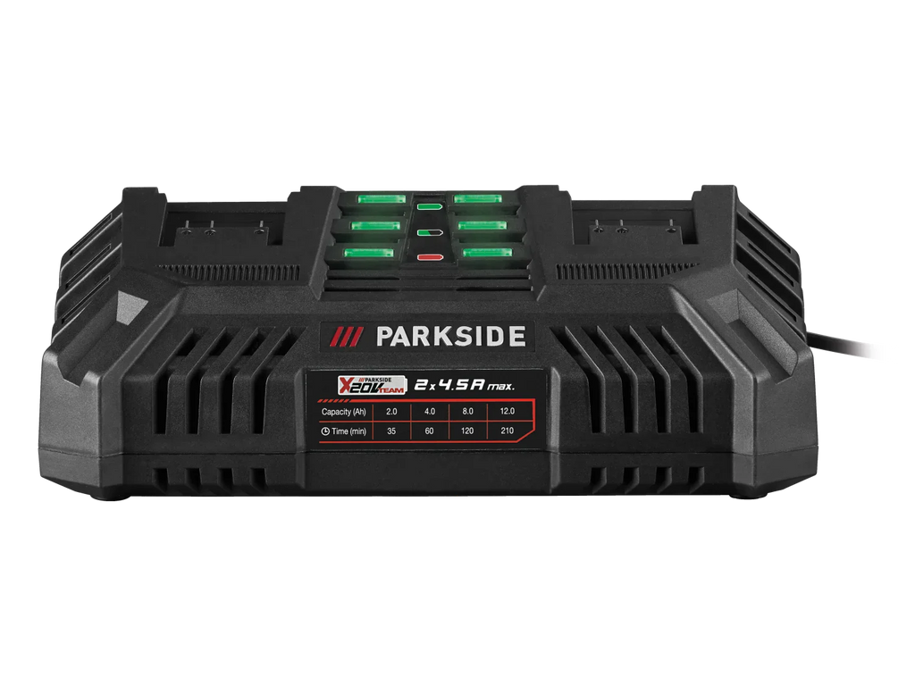 PARKSIDE Chargeur de batterie double PDSLG 20 B1, 4,5 A, 20 V