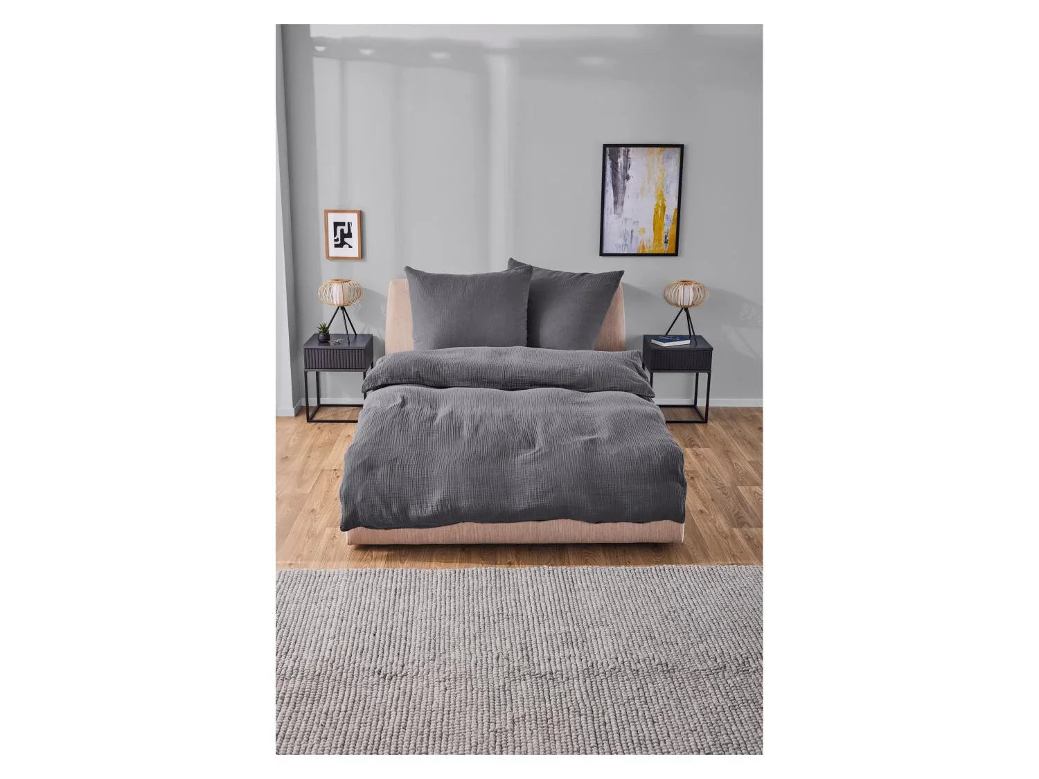 LIVARNO home Parure de lit en mousseline, 240 x 220 cm