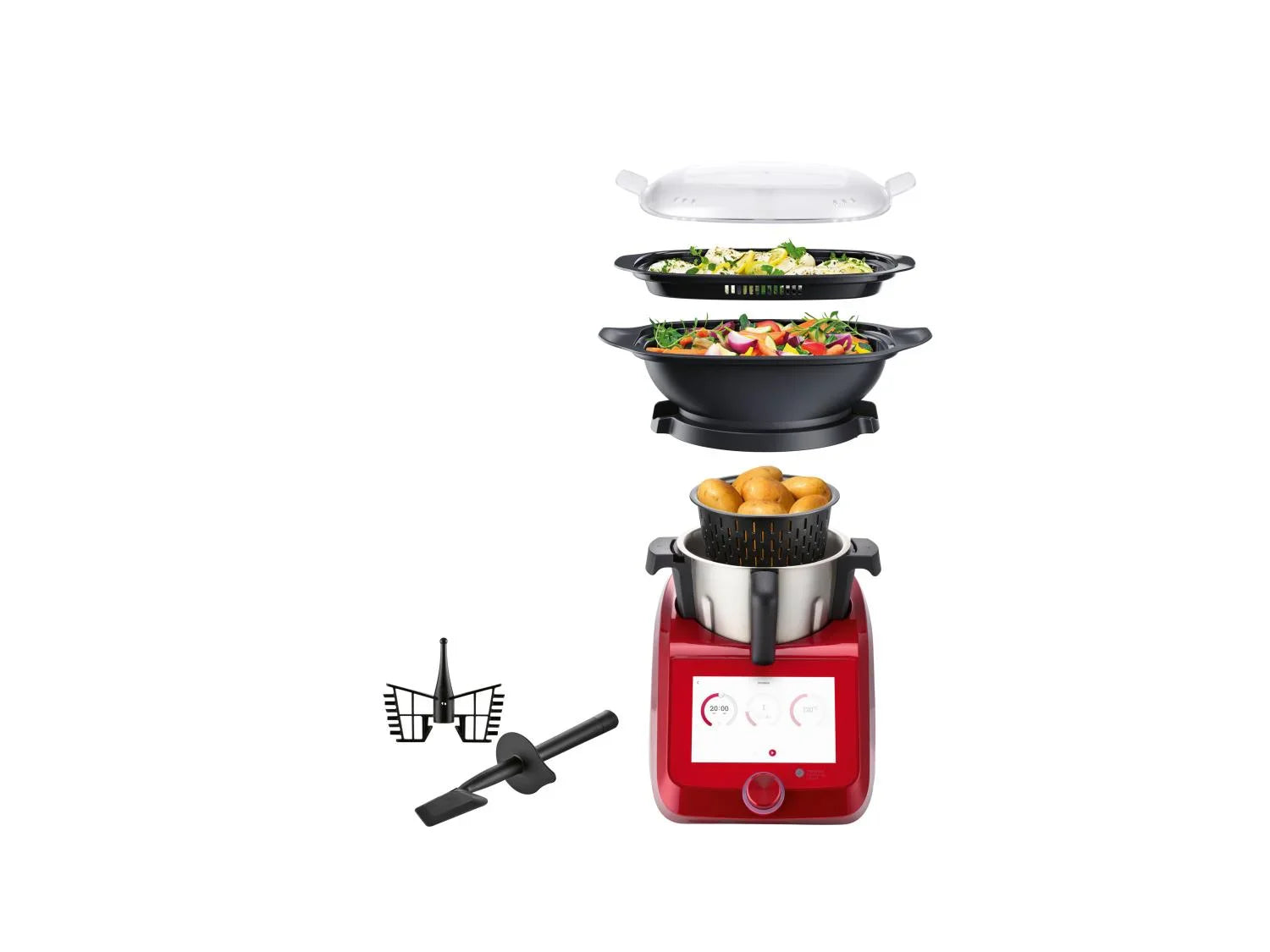 SILVERCREST KITCHEN TOOLS Monsieur Cuisine Smart SKMS 1200 B2, Rouge