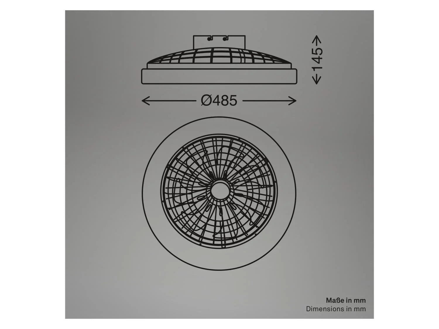 Briloner Ventilateur de plafond LED