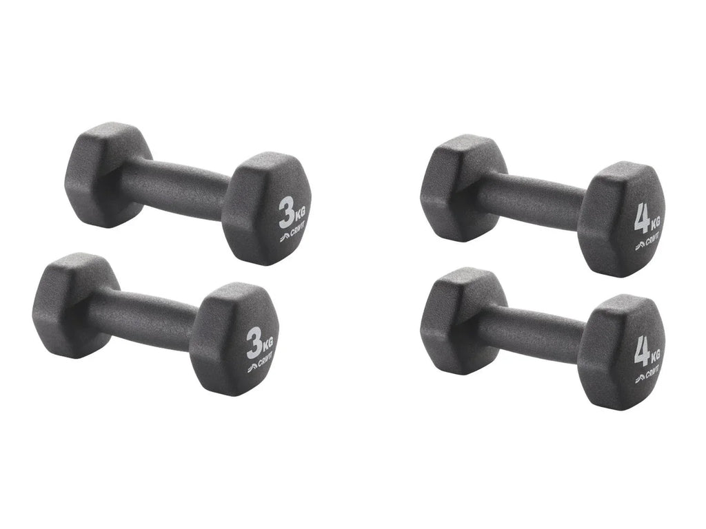 CRIVIT Lot d'haltres, 2x 3 kg ou 2x 4 kg