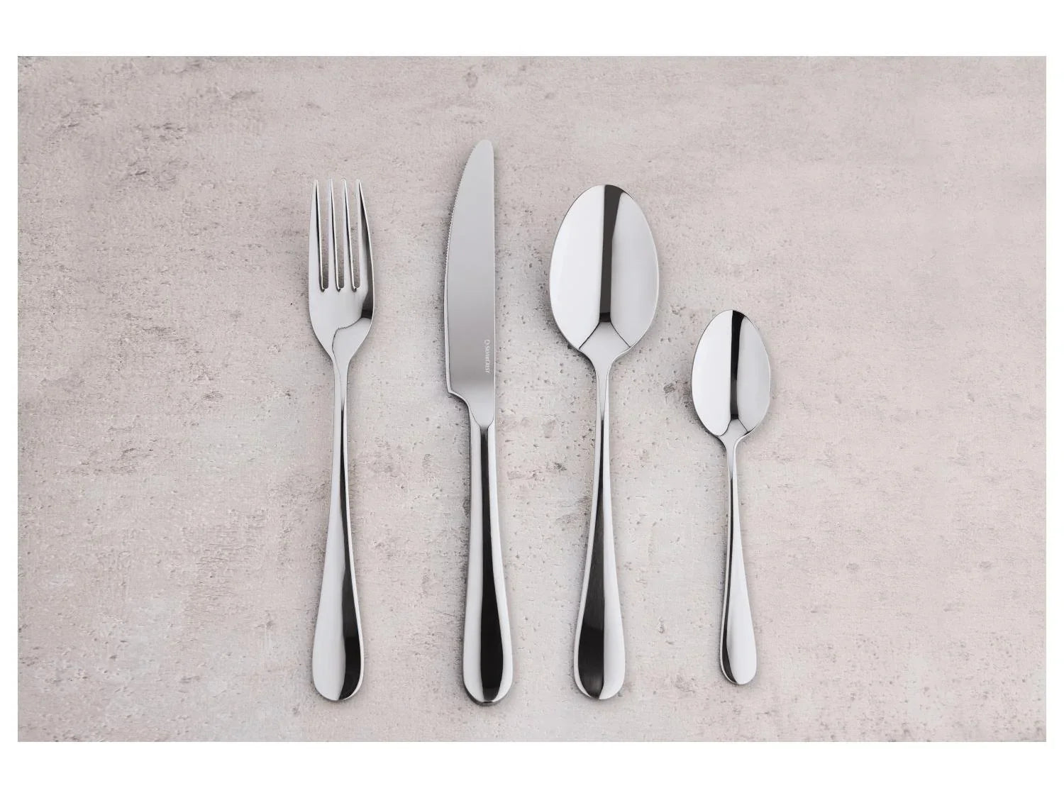 SILVERCREST Set de 24 couverts en acier inoxydable poli