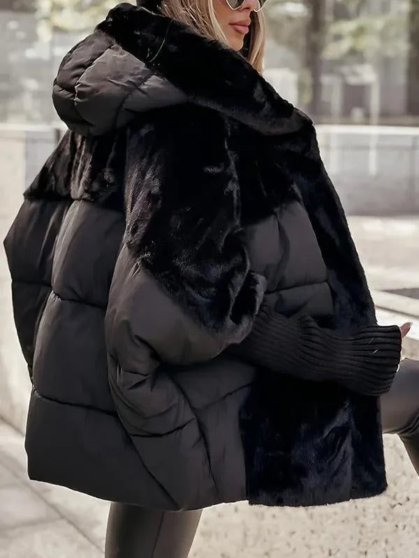 Veste décontractée doublée à capuche pour femmes