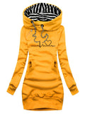 Roxanne - Robe pull décontractée avec capuche pour femme