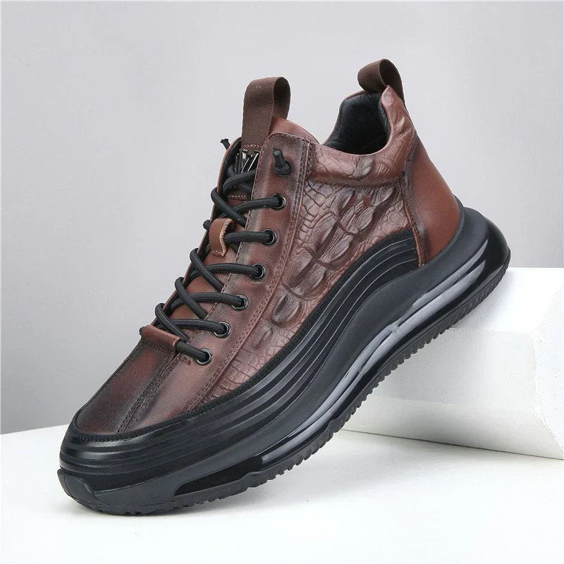 Chaussures Décontractées Homme en Cuir de Vachette avec Coussin d’Air