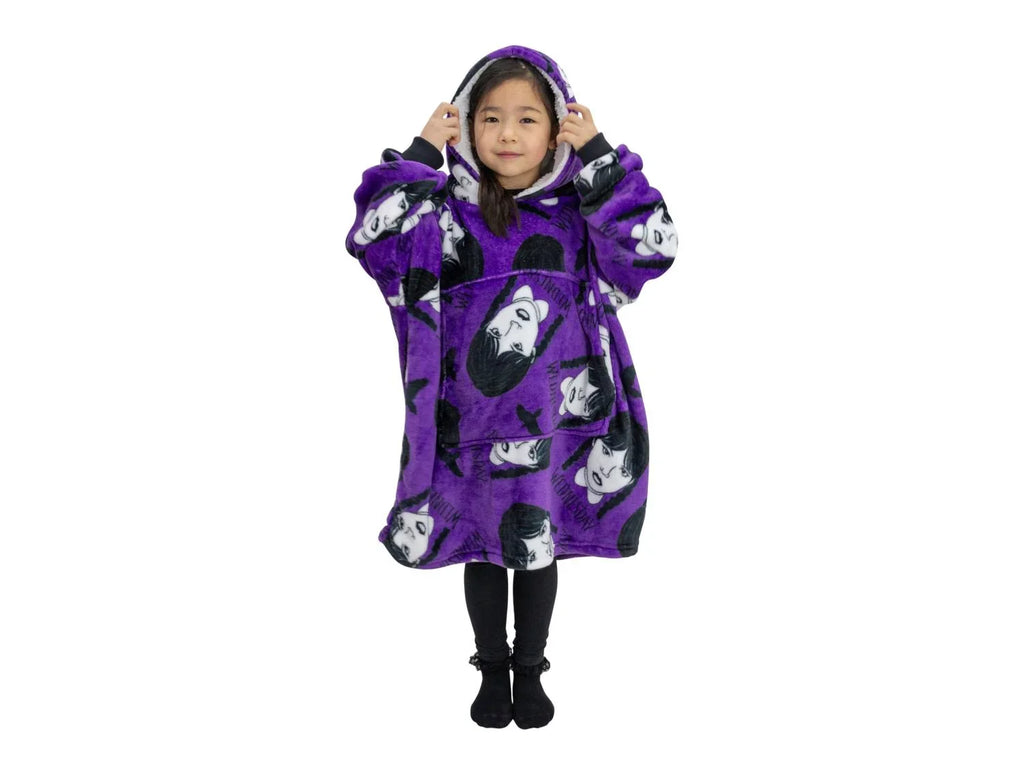 Couverture polaire  capuche pour enfant, Wednesday