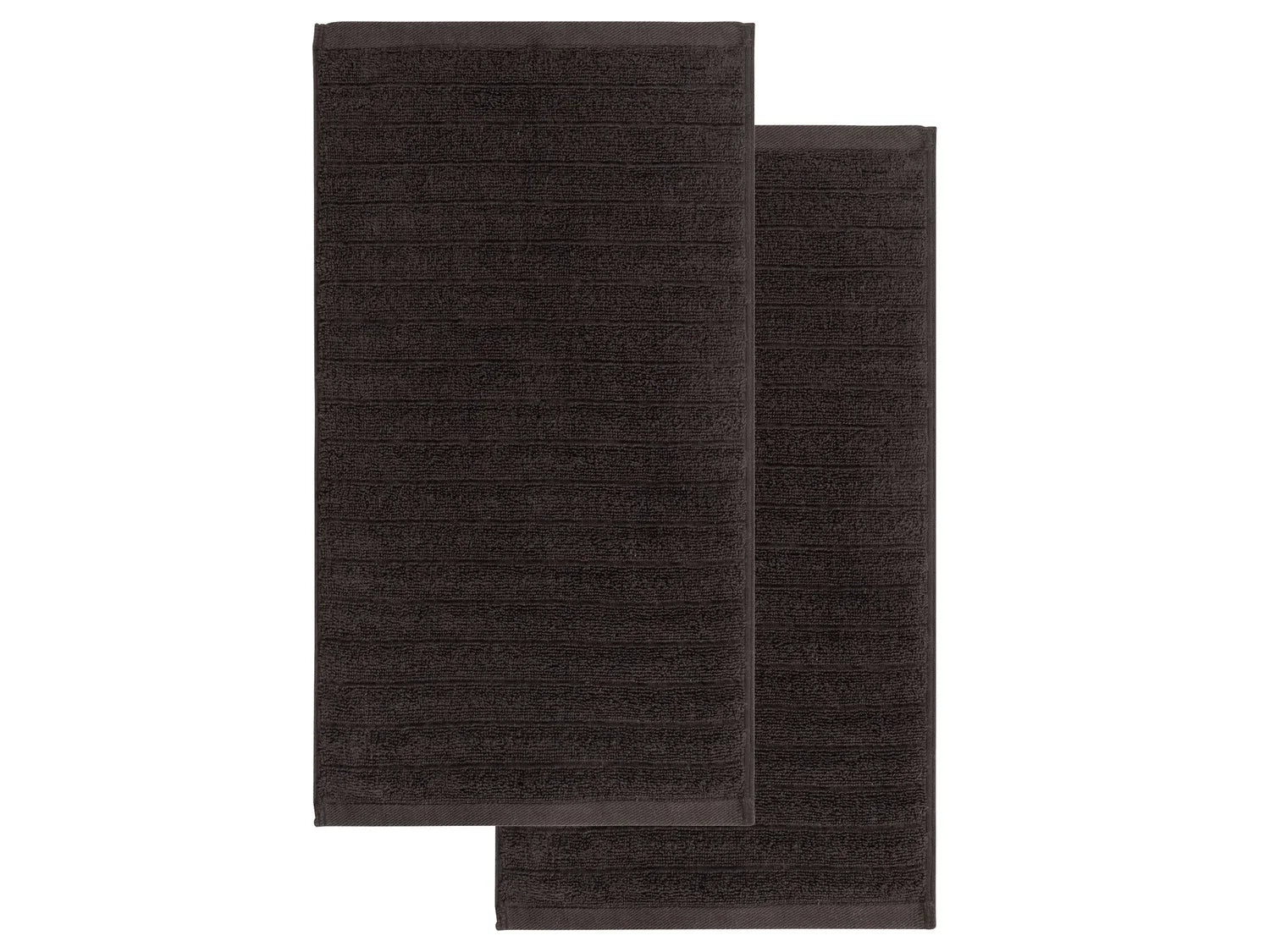 LIVARNO home Lot de 2 serviettes invits en ponge, 30 x 50 cm