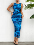 Sophie Paris | Robe longue moulante à imprimé aquatique