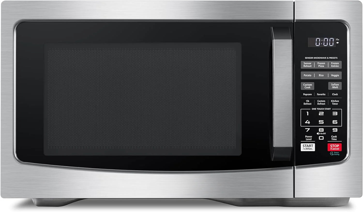 Air Fryer Combo 8-in-1 Countertop Microwave Oven, with Convection, Broil, Odor Removal Mode, 12.4 Position Memory Turntable, Child-Lock, 1.0 Cu.ft, Black Stainless Steel