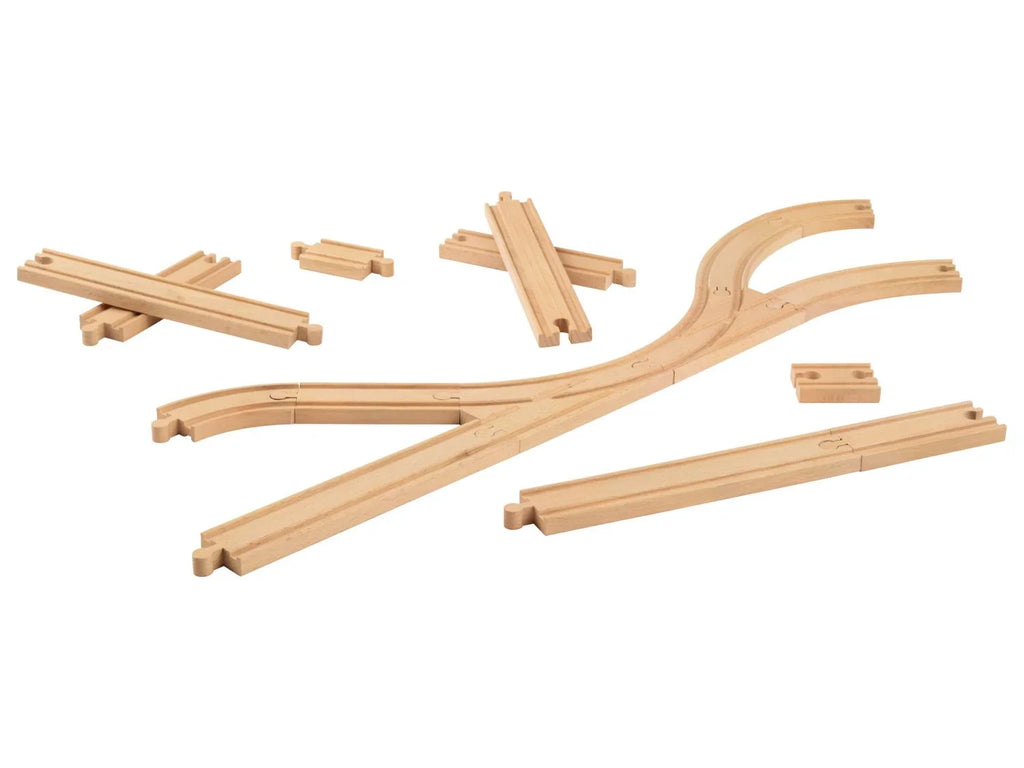 Playtive Set de rails ou d'aiguillages en bois