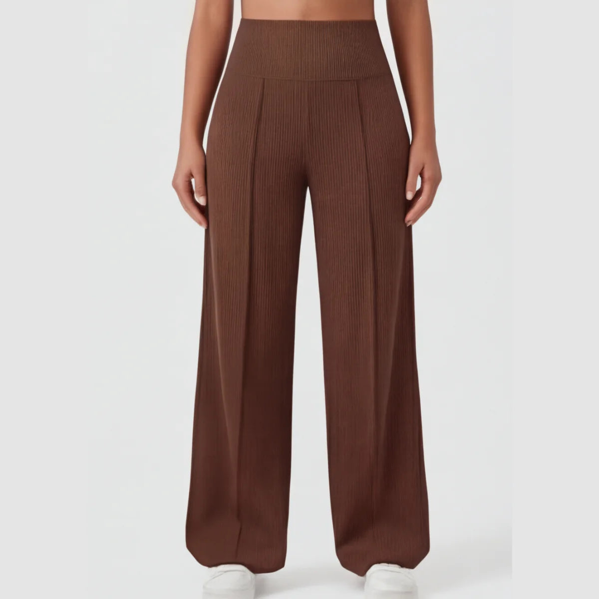 Pantalon de yoga à jambes larges avec taille croisée