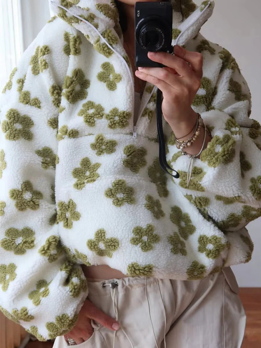 Sweat à capuche Daisy Bloom en polaire