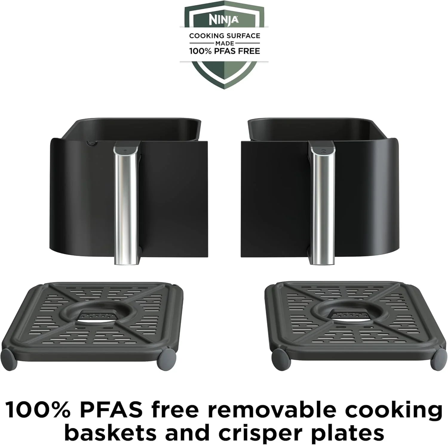 Ninja Foodi 6-in-1 FlexBasket Air Fryer with 7 QT MegaZone Basket Divider for Large Proteins