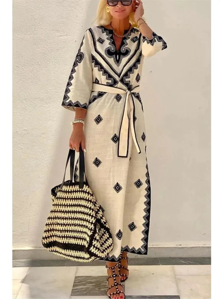 Sophie Paris I Robe ample avec ceinture